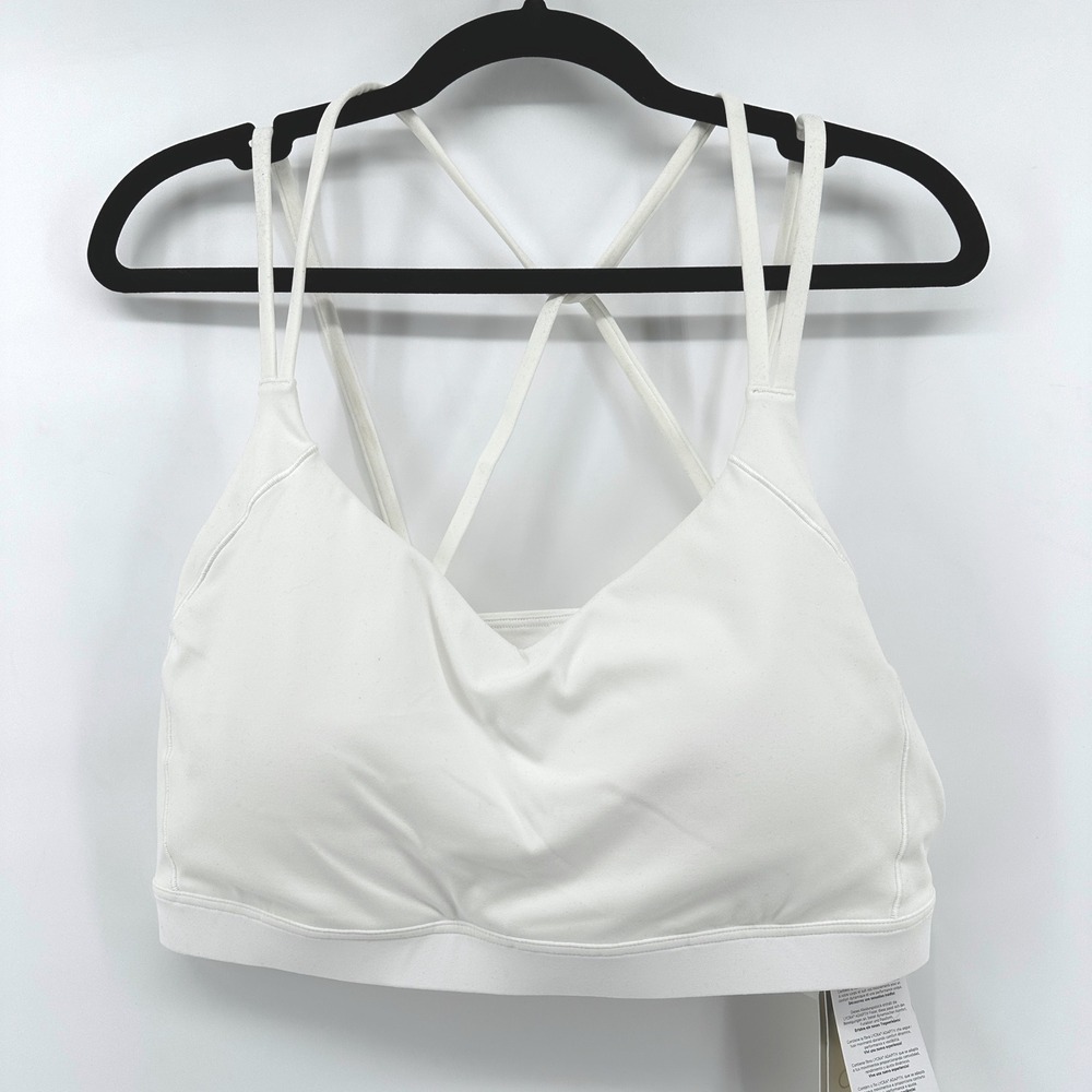 CALIA Inspire Low Support Bra Pure White Strappy XL WAX14703 NEW